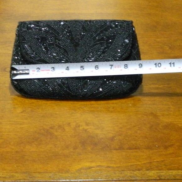 Vintage Preston & York Black Beaded Evening Purse Handbag - Picture 3 of 9
